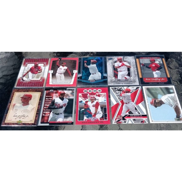 Ken Griffey Jr. Cincinnati Reds 10 Baseball Cards - Picture 2 of 3
